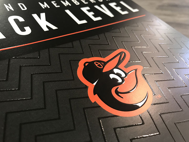 Baltimore Orioles Black level membership brochure