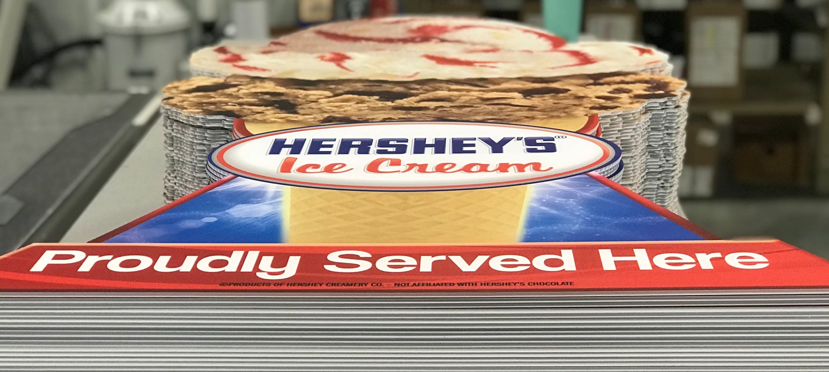 Hershey's Ice Cream - Proudly Served Here signage